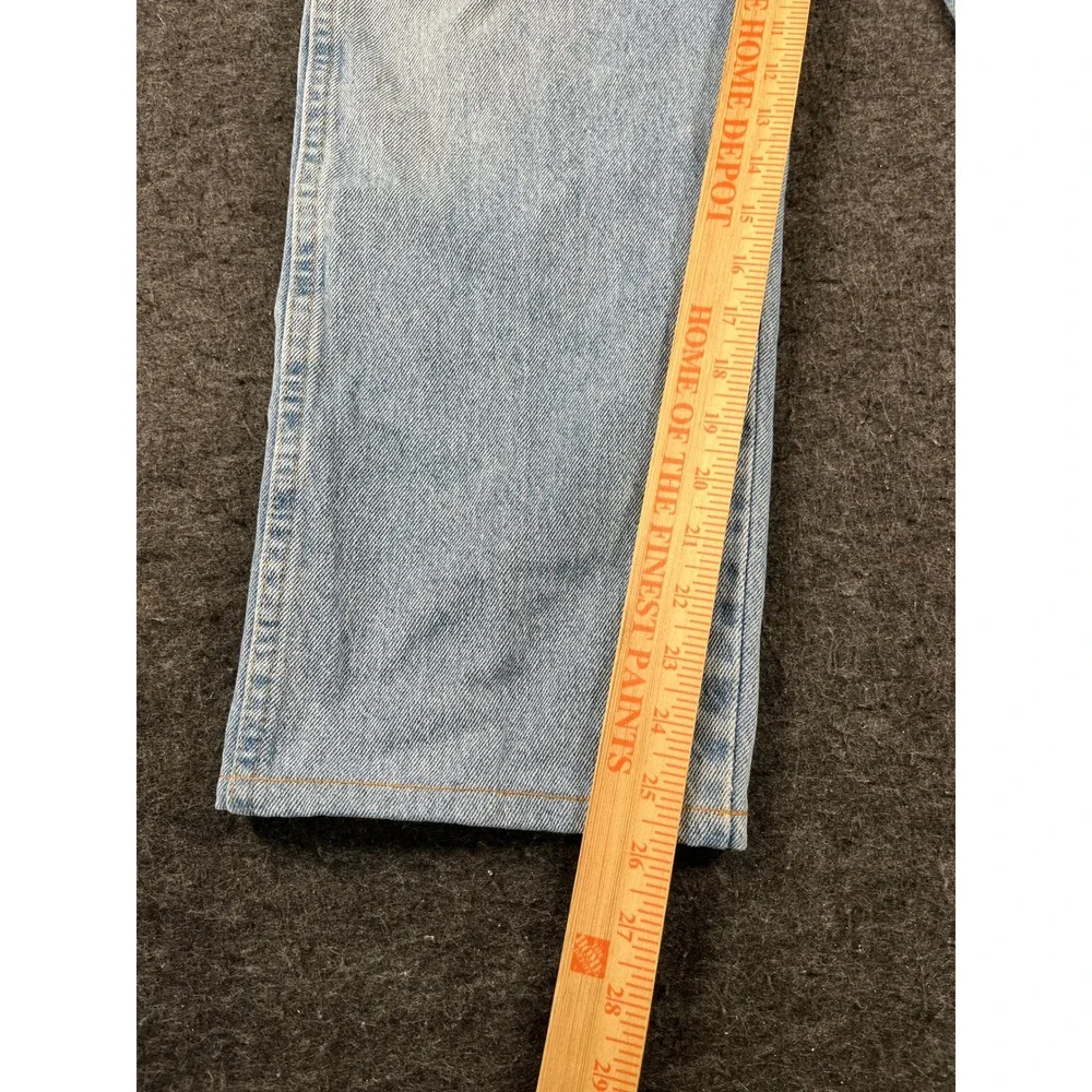Wrangler Jeans Mens 34x30 Blue Denim Cotton Light Wash Casual Straight Leg